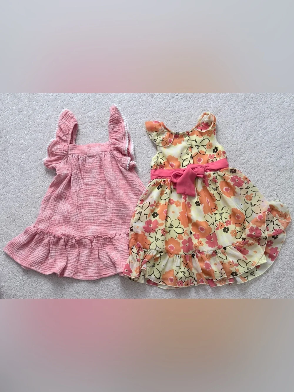 Rachel Zoe Pink Gauze Dress & Floral Sundress bundle, Size 3T